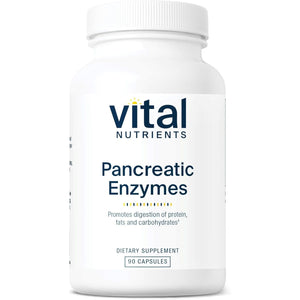 Vital Nutrients Pancreatic Enzymes 1000mg (Full Strength) | Pancreatin Digestion Supplement with Protease, Amylase & Lipase | Digestive Enzymes | Gluten, Dairy, and Soy Free | 90 Capsules