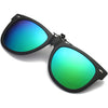 Polarized Clip On Sunglasses Over Prescription Glasses Anti-Glare UV Protection Fishing Driving Sunglasses - Green