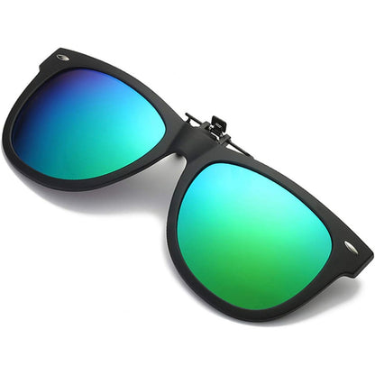 Polarized Clip On Sunglasses Over Prescription Glasses Anti-Glare UV Protection Fishing Driving Sunglasses