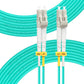 FLYPROFiber- LC to LC Fiber Patch Cable OM3 50M, Options: 0.2m-200m, 10GB/40GB Multimode Duplex LC-LC 50/125um Fiber Optic Cable Cord LSZH-50Meter(164ft)