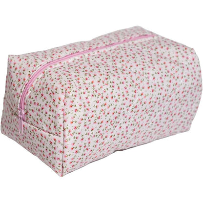 Makeup Bag Large Cosmetic Bag Quilted Pouch Coquette Floral Toiletry Travel
