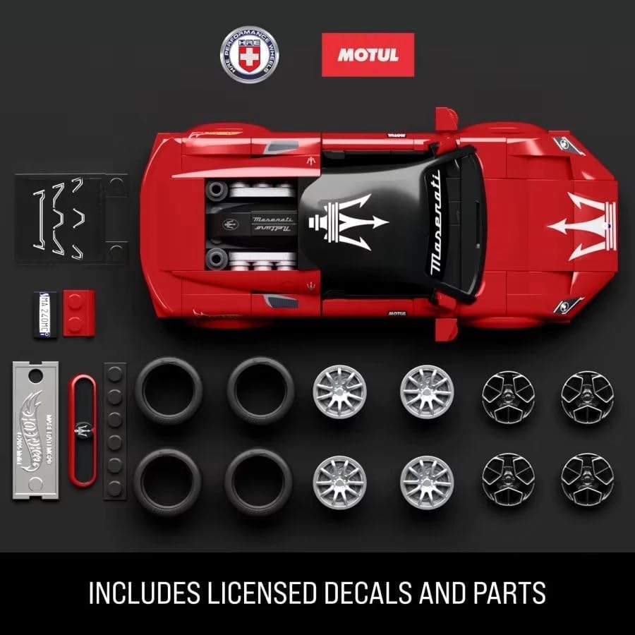 Buy now Hot Wheels 1/32 Maserati MC20 Building Kit, 250 Pieces, Includes 1/64 Mini Car, Hot Wheels Mattel Brick Shop at indiglob india