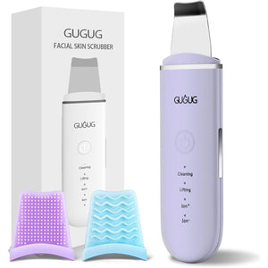 GUGUG Skin Scrubber Face Spatula Skin Spatula Pore Cleaner Blackhead Remover Tools for Facial Deep Cleansing-4 Modes, Purple