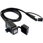 MOTOPOWER MP0609EA 3.1Amp Waterproof Motorcycle Dual USB Kit SAE to USB Adapter Cable with SAE Ring Terminal Cable Harness