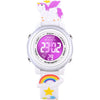 3D Cartoon Waterproof Watches for Girls with Alarm - Best Toys Gifts for Girls Age 3-12 - White