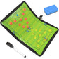 Magnetic Soccer Coaching Board, Football Coaching Board Coaches Clipboard Tactical with 26 Magnets, Dry Erase Marker, Eraser, Foldable and Portable Soccer Tactics Board