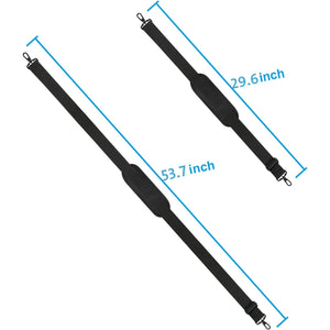 Taygeer Shoulder Strap, 52" Universal Replacement Laptop Shoulder Strap Luggage Duffel Bag Strap Adjustable Comfortable Belt with Metal Hooks for Briefcase Computer Messenger Bag Laptop Case, Black