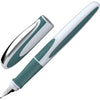 Schneider Ray Fountain Pen M (Medium), Refillable, Onyx Barrel, Royal Blue Erasable Ink Cartridge, Pack of 1 Pen (168207) - Teal
