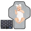 Baby Portable Changing Pad Travel - Waterproof Compact Diaper Changing Mat with Built-in Pillow - Lightweight & Foldable Changing Station, Newborn Shower Gifts - Black-Arrows