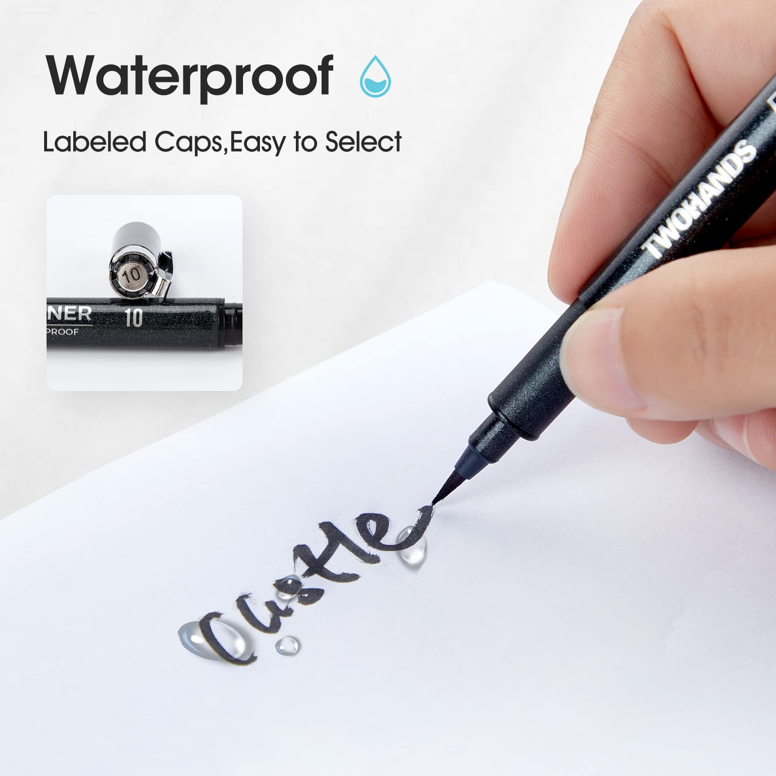 Buy now TWOHANDS Art Pens,Fineliner Ink Pens,Set of 12 Technical Drawing pen,Pigment Pen,Fine Point,Black,Waterproof,for Art Watercolor,Sketching,Anime,Manga, 902188 at indiglob india