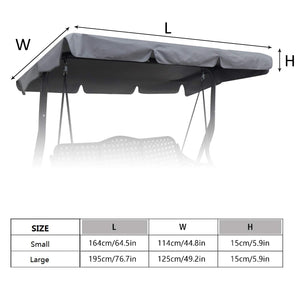 Buy now Swing Chair Canopy Replacement, 2 Seater Garden Seat Cover, Waterproof Windproof Anti-UV Heavy Duty Rip Proof Hammock Top Outdoor Furniture Covers (Grey, Small), Gray at indiglob india