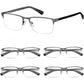 EYECEDAR 5-Pack Reading Glasses For Men Spring Hinges Readers for Men 1.00