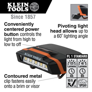 Buy now Klein Tools 56402 LED Light, Cap Visor Clip Light has Pivoting Head, 2xAAA Batteries, for Work, Running, Outdoor Hiking, Camping, Fishing at indiglob india