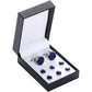 Tuxedo Studs and Cufflinks Set, Mens Cufflinks and Cuff Studs Set Cuff Links Stainless Steel Tux Buttons with Box for Tuxedo Shirts Wedding Business Gift