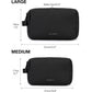 BAGSMART Toiletry Bag for Men, Travel Toiletry Organizer Dopp Kit Water-resistant Shaving Bag for Toiletries Accessories, Door Room Essentials, Black-medium
