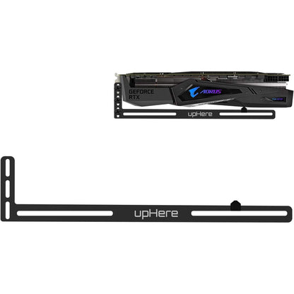 upHere Graphics Card GPU Brace Support Video Card Sag Holder/Holster Bracket, Anodized Aerospace Aluminum, Single or Dual Slot Cards (Black),GL05(not Support 3080 ti)