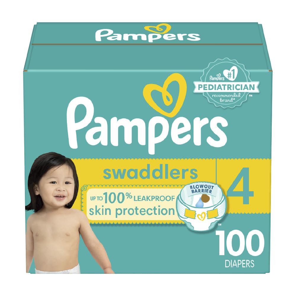 Buy now Pampers Swaddlers Diapers - Size 4, 100 Count, Ultra Soft Disposable Baby Diapers at indiglob india