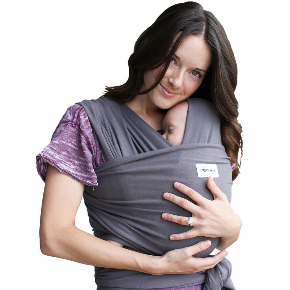 Buy now Sleepy Wrap Stretchy Ergonomic Baby Carrier Sling for Newborns to Toddlers - Hands-Free Lightweight Baby Wrap 7-35 lbs (Dark Gray) at indiglob india
