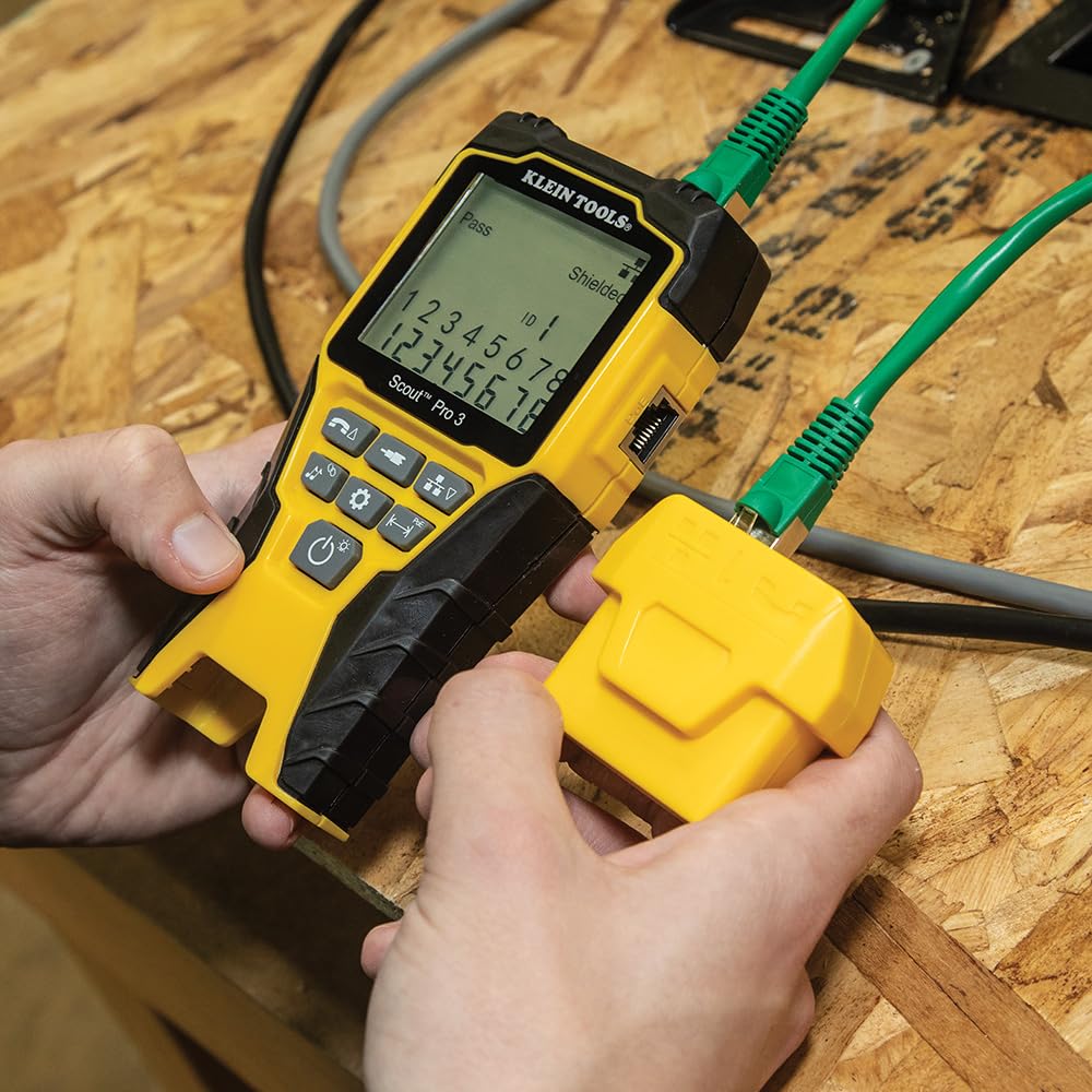 Buy now Klein Tools VDV501-852 Cable Tester with Remote, VDV Scout Pro 3 Test Kit Locates and Tests Voice, Data and Video Cables at indiglob india