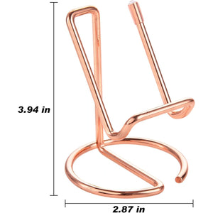 Business Card Holder for Desk,Cute Metal Rose Gold Desktop Business Card Holder Display for Men & Women, 1 Pack