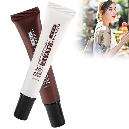 Tattoo Concealer, Skin Scar Concealer Cream for Tattoo Cover Up, Vitiligo Spots Birthmarks Hiding, Makeup Set for Age Spots & Cover Bruises with Waterproof Design