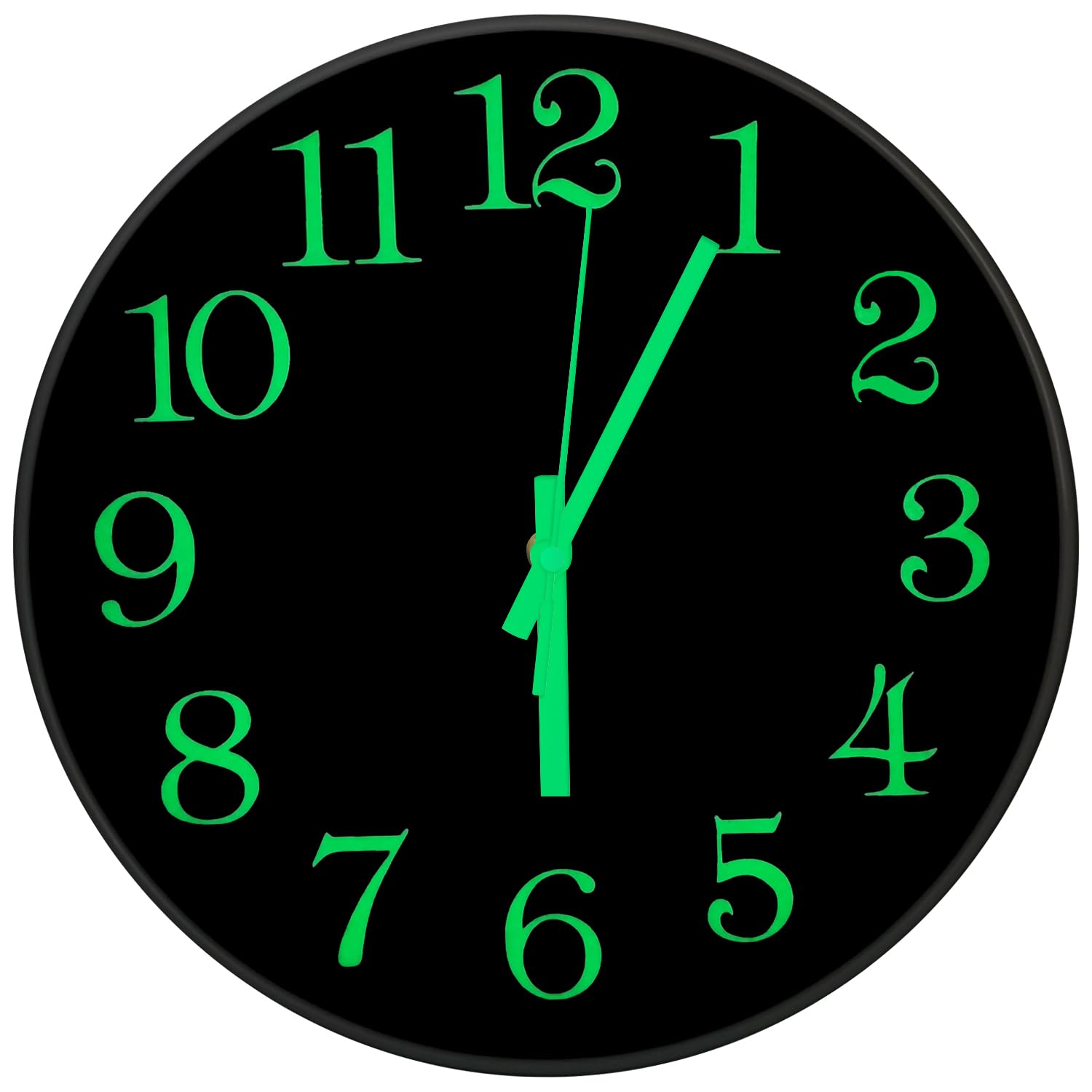 Buy now JoFomp Glow in The Dark Clock, 12 Inch Modern Silent Non Ticking Wall Clocks Battery Operated, Night Light Wall Clock for Living Room Decor, Wall Clock Decorative for Kitchen Bedroom (Green) at indiglob india