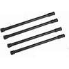 Tension Rods, 4 Pack 15.7-28 Inches Adjustable Spring Steel Cupboard Bars Tension Curtain Rod Shower Rod Extendable Width - black