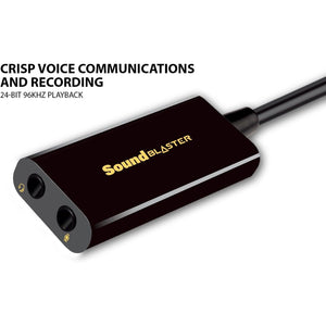 Creative Labs Sound Blaster Play! 3 External USB Sound Adapter for Windows and Mac. Plug and Play (No Drivers Required). Upgrade to 24-Bit 96Khz Playback