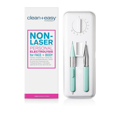 Clean + Easy Non-Laser Electrolysis Machine for Permanent Hair Removal - Painless Electrolysis Hair Remover for Face & Body, at-Home Device