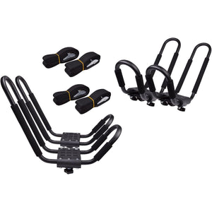 Buy now TMS Kayak Roof Racks for 2 Kayaks - Dual Universal Fit Carriers Include Two Sets of Straps for Cars, Trucks and SUVs - Easy to Mount J-Bar Style Carriers for Kayaks Canoes Paddleboards and Surfboards at indiglob india