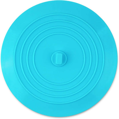 Cuttte Silicone Bathtub Drain Stopper, 6 Inches Large Bath Tub Stoppers, Flat Suction Drain Cover, Bathtub Plug for Kitchen, Bathroom and Laundry (Aqua)
