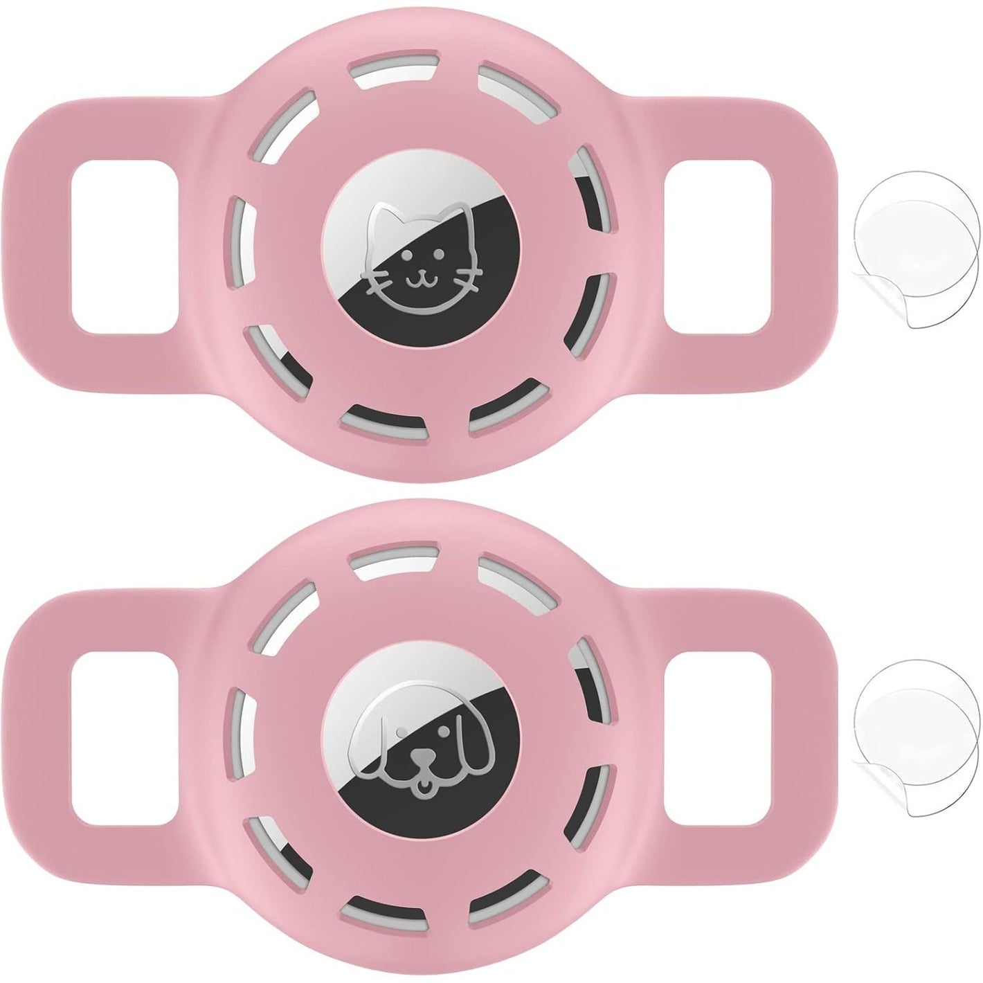 Air tag Cat Collar Holder for Apple Air Tag, 2 Pack of Pet Collar Holder for Cat and Small Dog Collar Within 1/2 inch and 2 Pack Protector for Air Tag