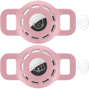 Air tag Cat Collar Holder for Apple Air Tag, 2 Pack of Pet Collar Holder for Cat and Small Dog Collar Within 1/2 inch and 2 Pack Protector for Air Tag