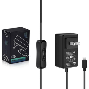 20W 5V 4.0A Power Supply for Raspberry Pi 4/ Orange Pi 5&5B, UL Listed Type C Power Supply with ON/Off Switch for Raspberry Pi 4 Model B 8GB/4GB/2GB/1GB[UL Listed]