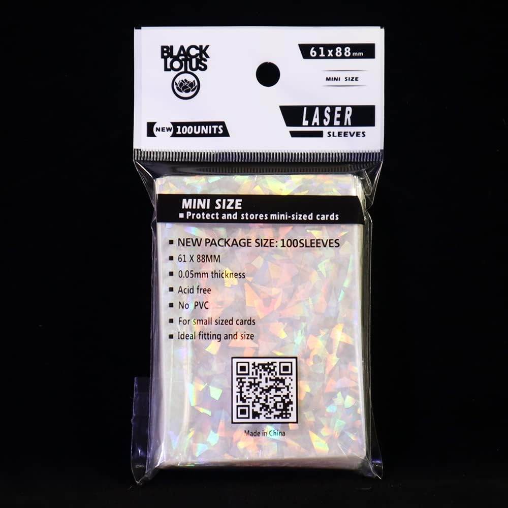 100pcs Broken Glass Gemstone Laser Flashing Card Film Holographic Idol Photo Sleeves Ultra Super Protector (61x88mm) - My Store