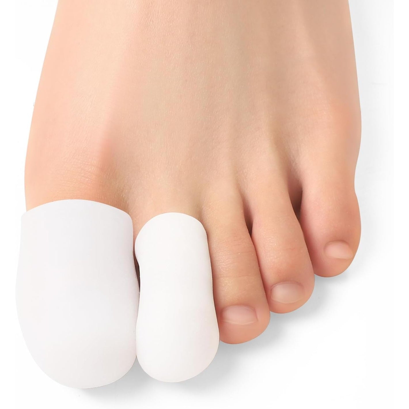 Bukihome 12 PCS Toe Protectors, Silicone Toe Caps to Cushion Toe Blister, Corn, Callus, Hammer Toes,Great for Running, Walking, Stop Toe Pain (White,Multi-Size)