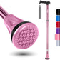 Buy now REHAND Walking Cane - Foldable, Adjustable, Collapsible Walking Canes for Men & Women, Heavy Duty All Terrain Tip, with Travel Bag | Walking Sticks for Seniors & Adults PINK at indiglob india