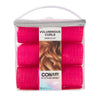 Conair Heatless Curlers- heatless curls overnight - Hair Rollers for Lift & Volume - Assorted Sizes and Colors - 31 Count w/storage - Hot Pink