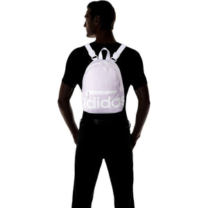 adidas Linear Mini Backpack Small Travel Bag Discontinued, Purple Tint/White, OSFA