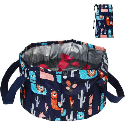 Collapsible Foot Bath Basin for Soaking Feet, Portable Foot Bath Tub Bag with Handles, for Adults and Kids, Pedicure Foot Spa Bucket for Outdoor Washing Camping Travel