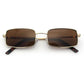 SA106 Mens Retro Vintage Narrow Rectangular Pimp Metal Sunglasses