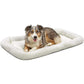 MidWest Homes for Pets QuietTime XXS Dog Bed – White Fleece Bolster, Ultra-Soft and Machine Washable, Fits 18-Inch Crates and Carriers, for Small Dogs and Cats