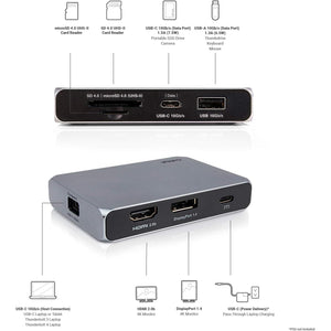 CalDigit USB-C 10Gb/s SOHO Dock - Up to 4K 60Hz, HDMI 2.0b, DisplayPort 1.4, 10Gb/s USB A & USB C, UHS-II microSD and SD Card Readers, Bus Power and Passthrough Charging, Steam Deck Compatible