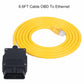 OBD to Ethernet ，ENET Rj45 Cable ethernet Connector Tools to OBD2 Cable Coding F-Series, 6.6ft/2M Cable