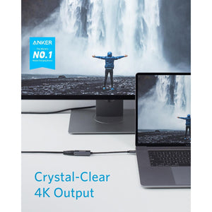 Anker USB C to HDMI Adapter (4K@60Hz), 310 USB-C Adapter (4K HDMI), for MacBook Pro, MacBook Air, iPad Pro, Pixelbook, XPS, Galaxy, and More(Compatible with Thunderbolt 3 Ports)