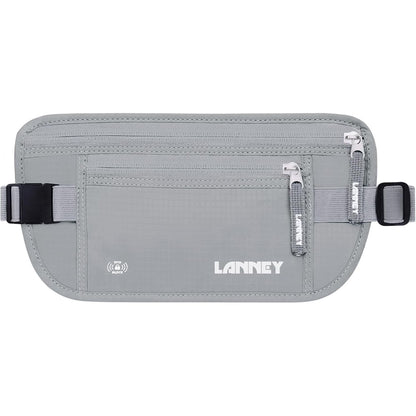 Travel Money Belt Hidden Waist Stash Wallet RFID Blocking Anti-Theft Passport Holder for Men Women, Cream