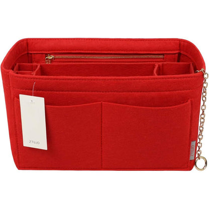 Purse Organizer Insert, Felt Purse Organizer with Zipper and Sewn Bottom Insert, Fit Speedy Neverfull Graceful,6 Sizes