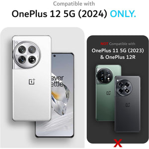 TUDIA MergeGrip Phone Case for OnePlus 12 5G 2024 - Military Grade, Drop Tested, Dual Layer, Shockproof, Anti-Slip, Heavy Duty & Protector Cover Protective Phone Case - Matte Black