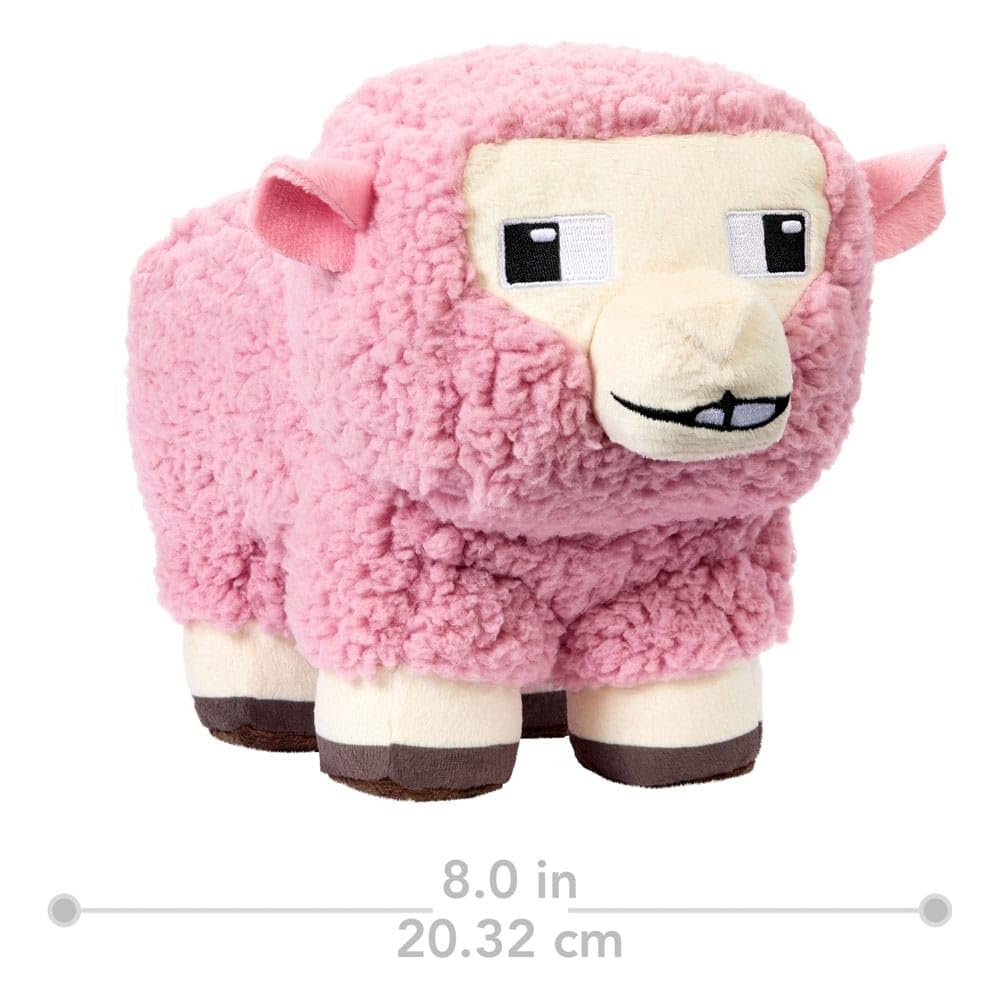 Buy now Minecraft Basic Plush Pink Sheep, 8-inch Collectible Soft Doll Inspired by The Movie Inspired by The Video Game at indiglob india