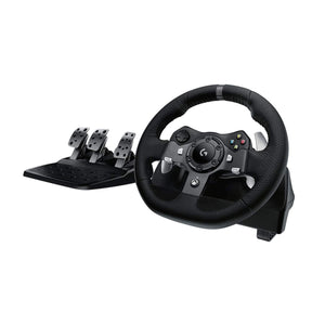 Buy now Logitech Driving Force G920 Steering Wheel and Pedals, 941-000123 (Steering Wheel and Pedals f/PC and Xbox One) (Renewed) at indiglob india